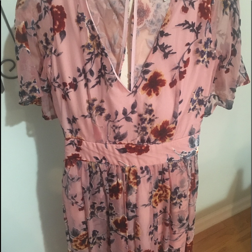 Velvet Sheer  Burnout romper with attached skirt